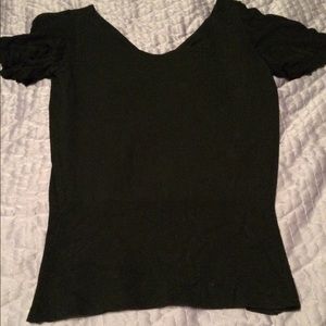 WHBM bow-back flutter sleeve sweater